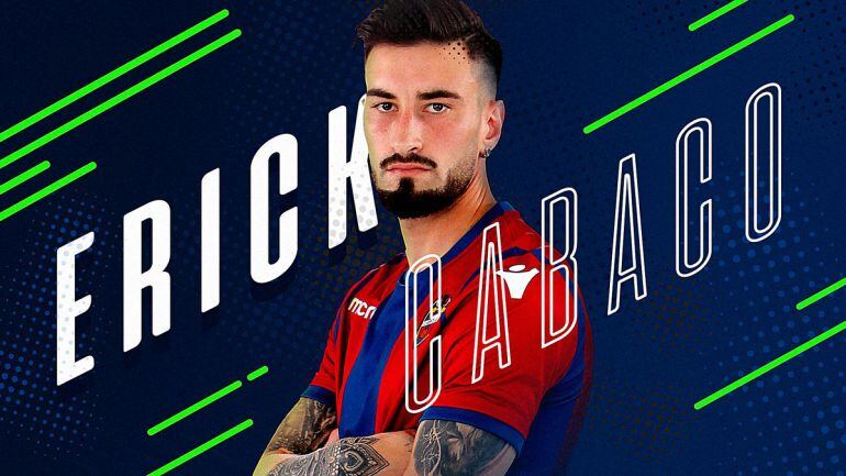 Erick Cabaco, posando como nuevo jugador del Levante