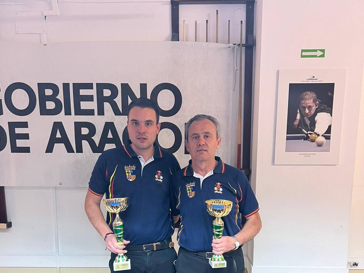 Daniel Garcés, campeón de Aragón de billar en cuadro 71/2