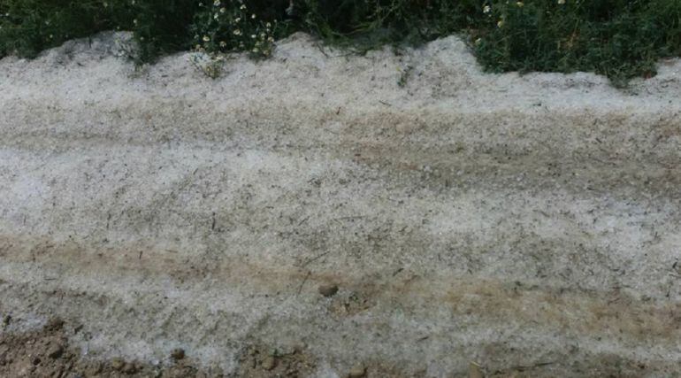 Granizo caído en Biota 