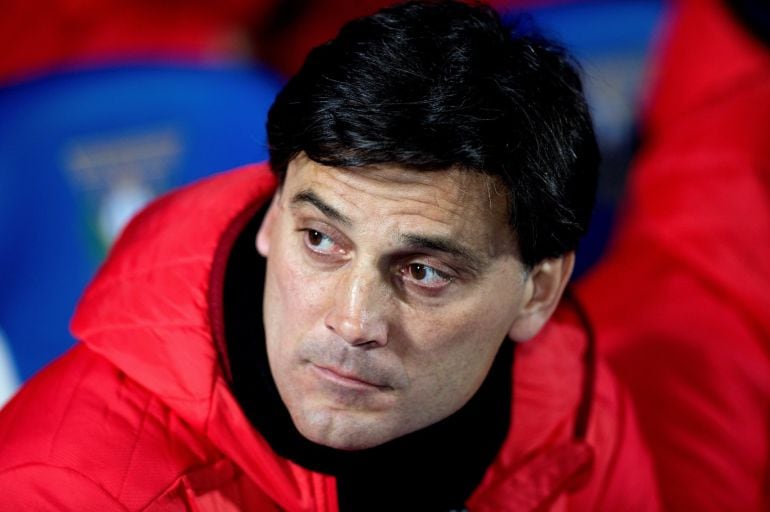 Primer plano del italiano Vincenzo Montella, entrenador del Sevilla.