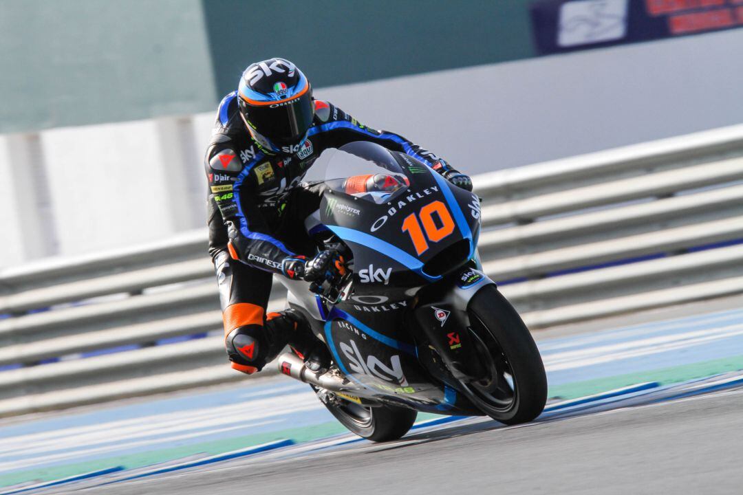 Luca Marini el miércoles rodando en el Circuito de Jerez