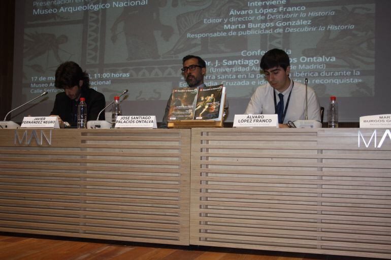 Un momento de la presentación de la revista Descubrir la Historia en el Museo Arqueológico de Madrid el pasado fin de semana.