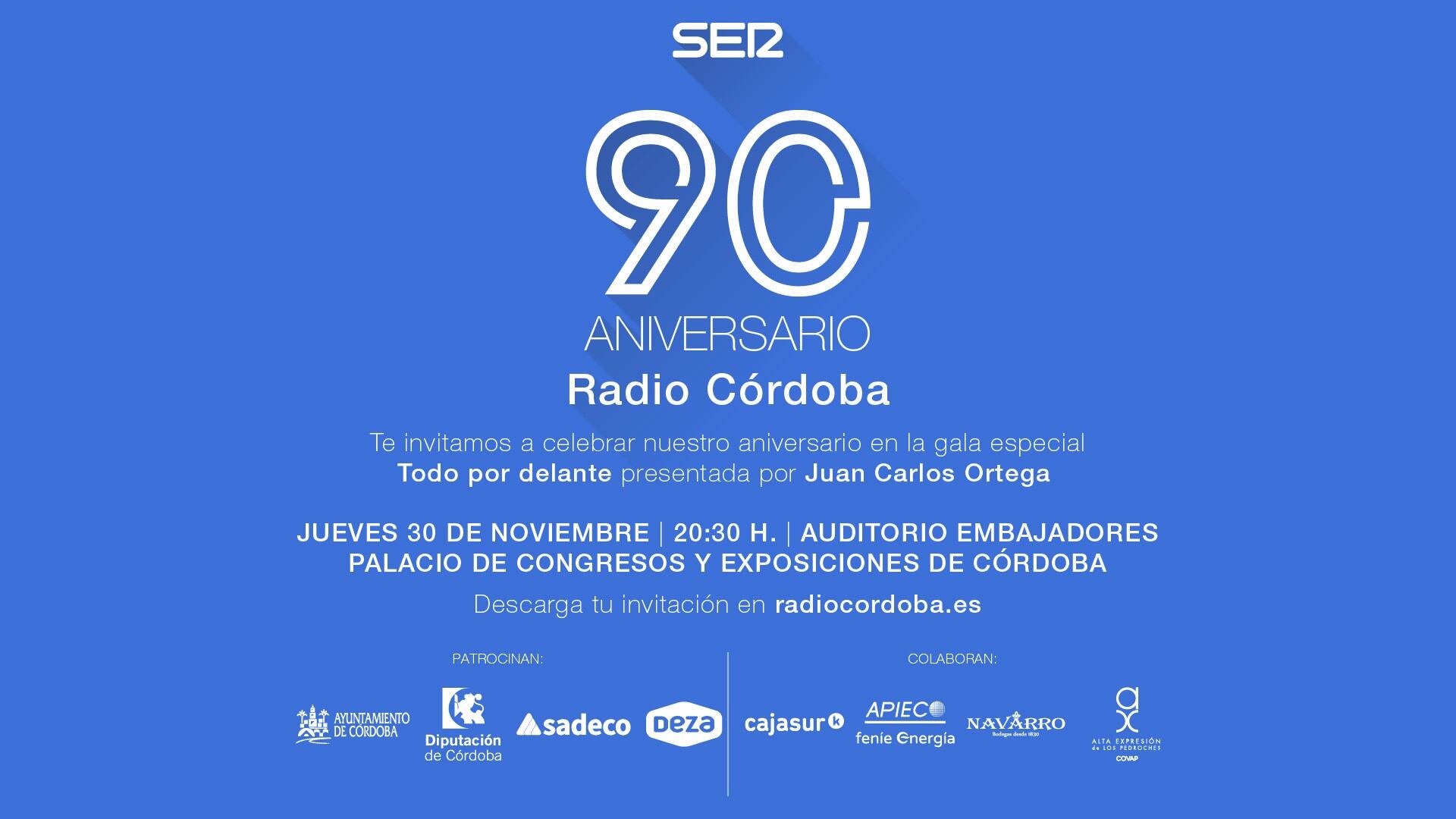 Radio Córdoba celebrará su aniversario el próximo 30 de noviembre.