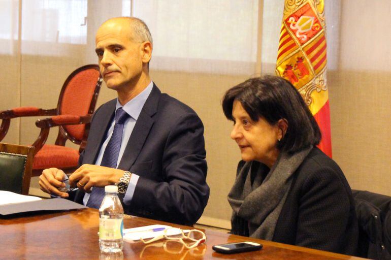 Martí i Ferrer aquest dilluns, poc abans que la ministra posés el càrrec a disposició del cap de Govern