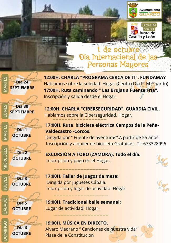 Actividades programadas en Guardo