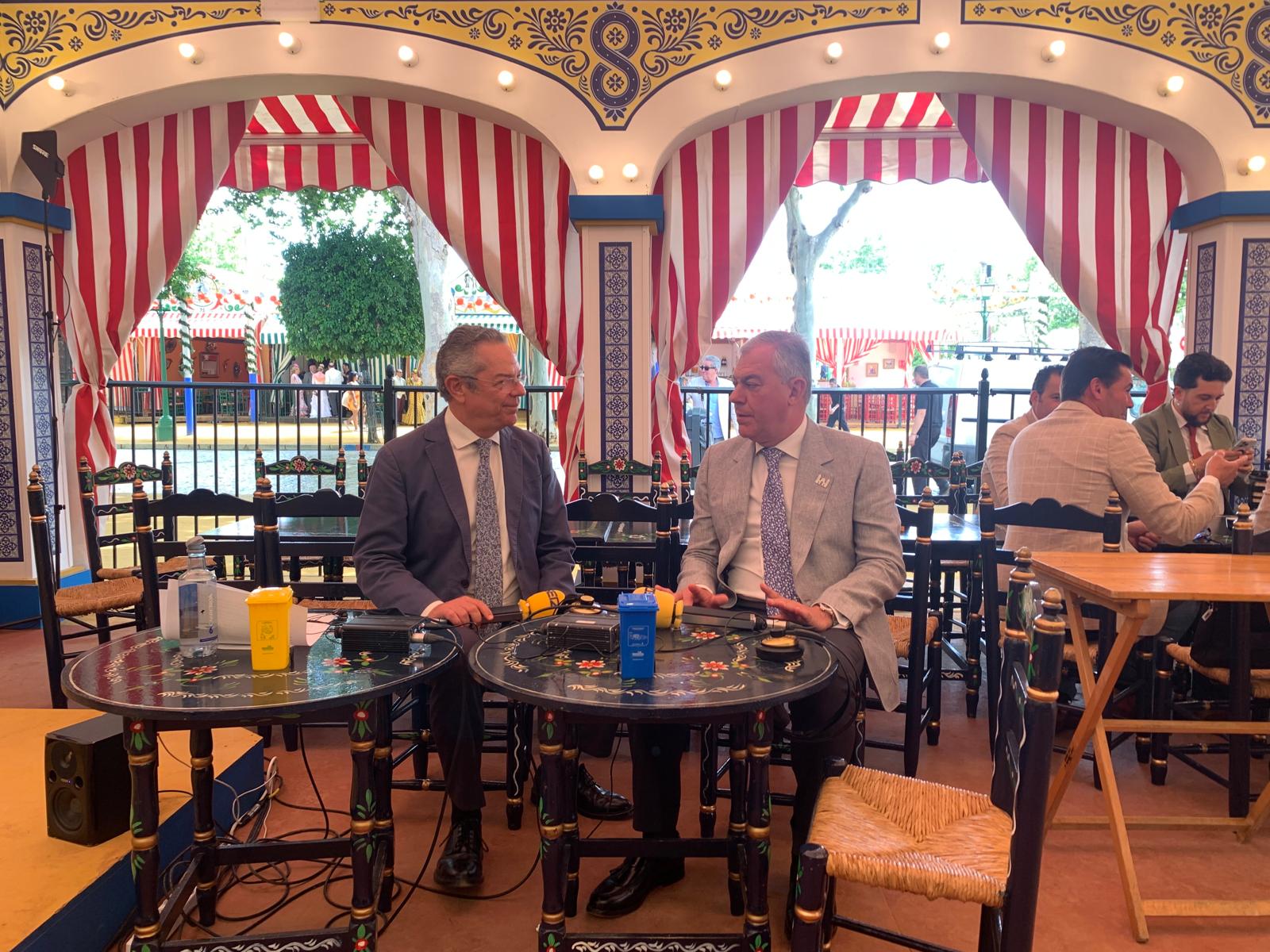 José Luis Sanz, alcalde de Sevilla y Salomón Hachuel