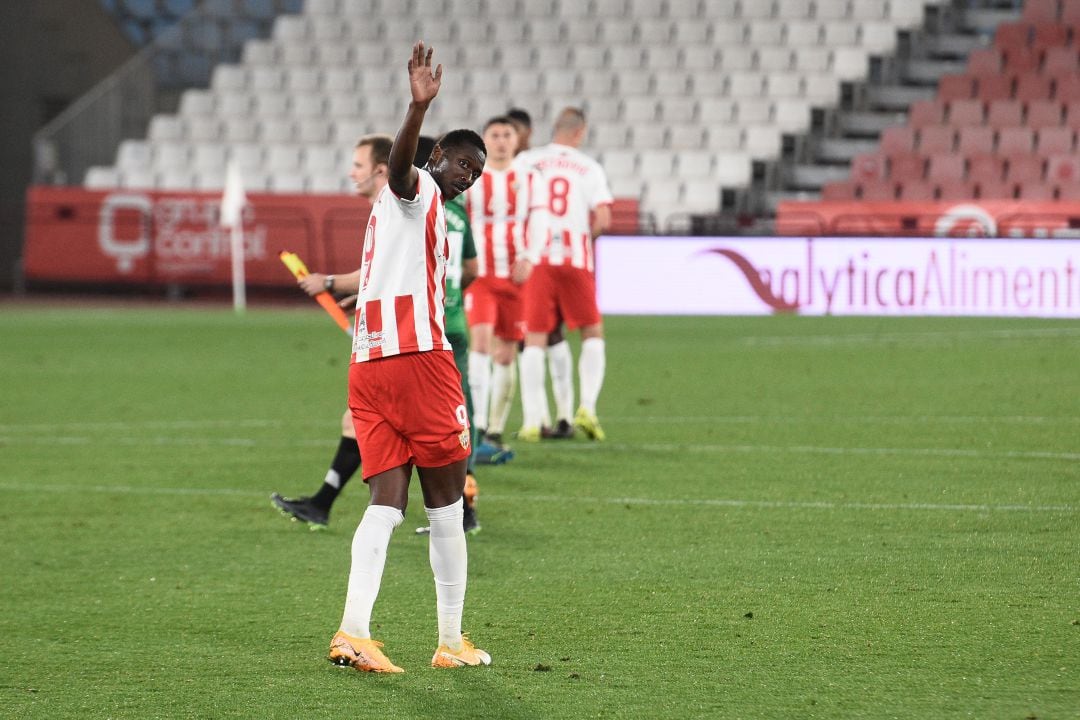 Umar Sadiq celebrando el 2-1 frente al Castellón.