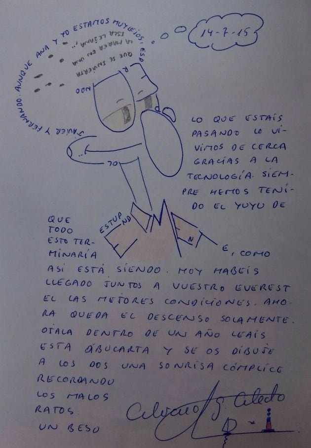 Una de las dibucartas incluidas en el libro.