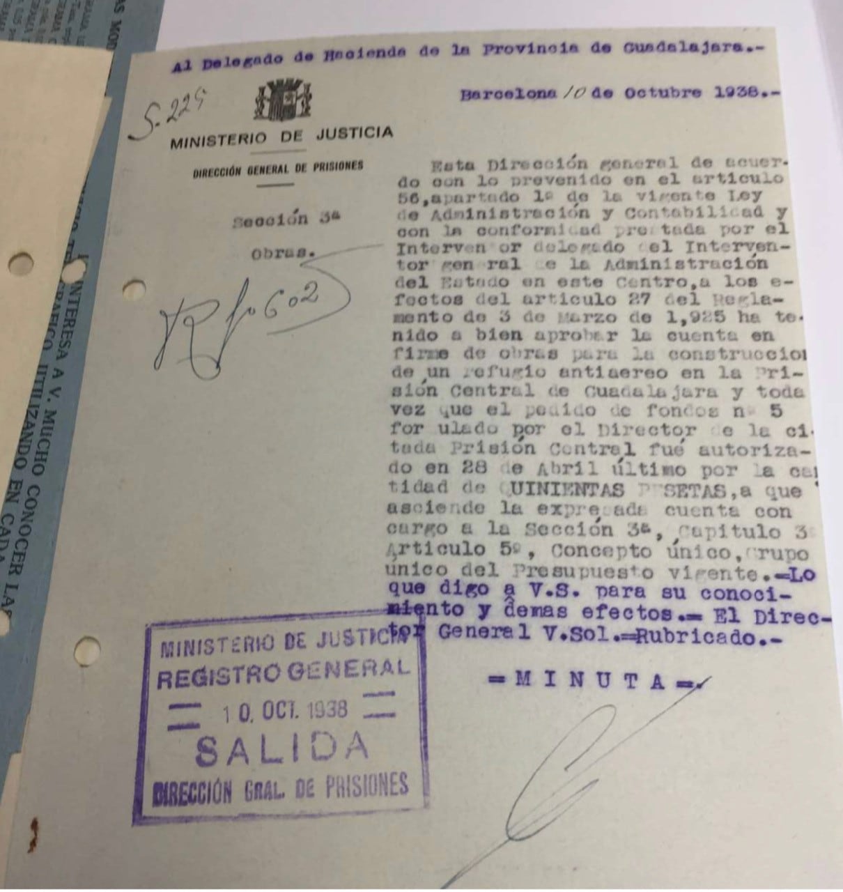 Documento bunker prisión Guadalajara