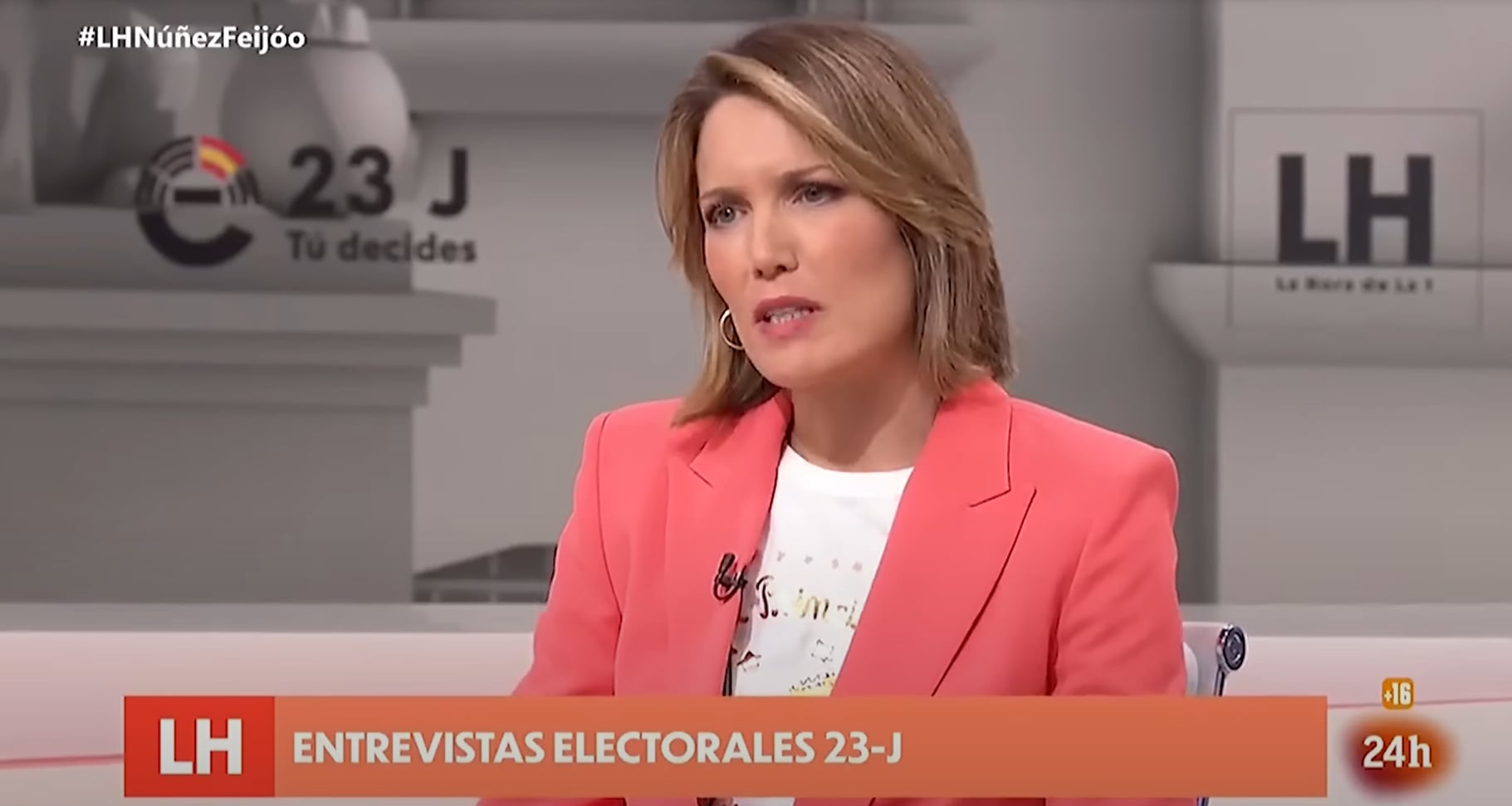 Silvia Intxaurrondo durante su entrevista en TVE.