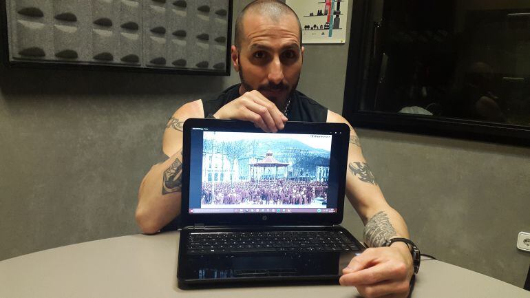 San muestra una vieja imagen del quiosco de la música en Unzaga