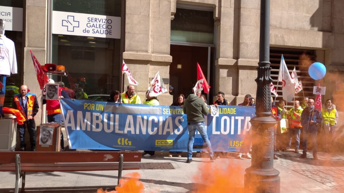 La CIG exige desde Vigo que se garanticen los derechos laborales en los concursos de ambulancias