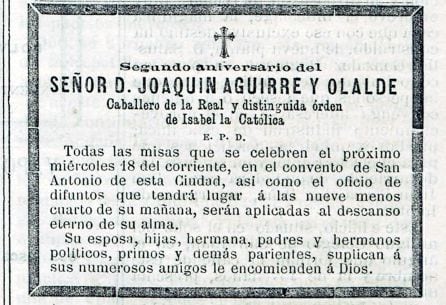 Esquela segundo aniversario