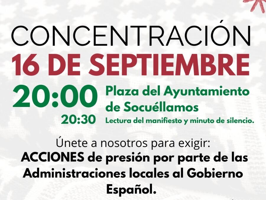 Concentración por Palestina en Socuéllamos