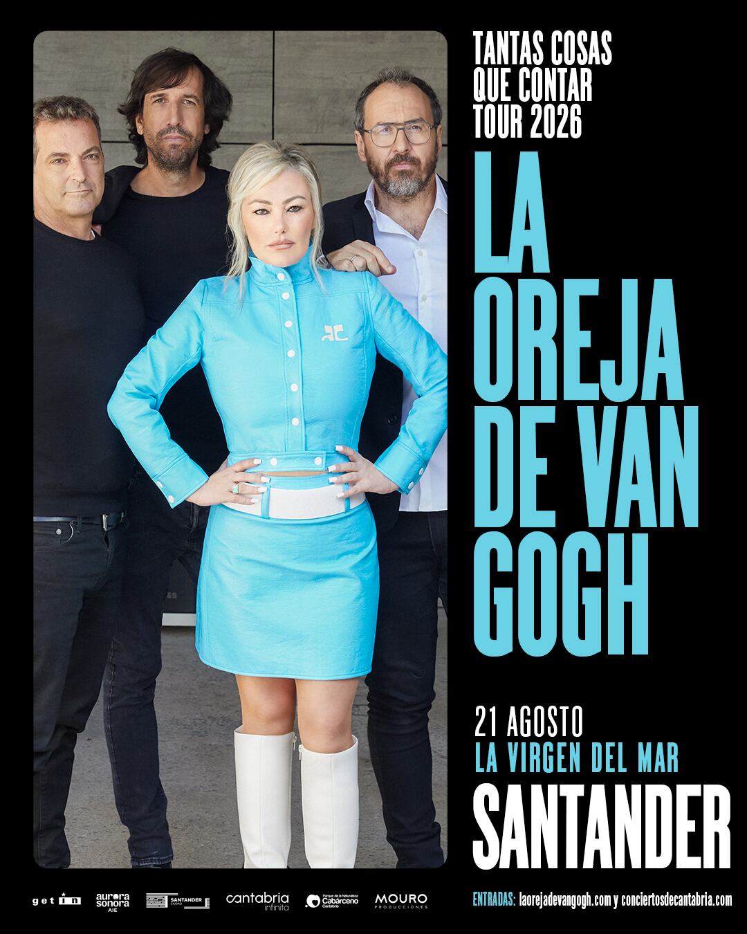 Santander acogerá la nueva gira de La Oreja de Van Gogh tras el regreso de Amaia Montero.