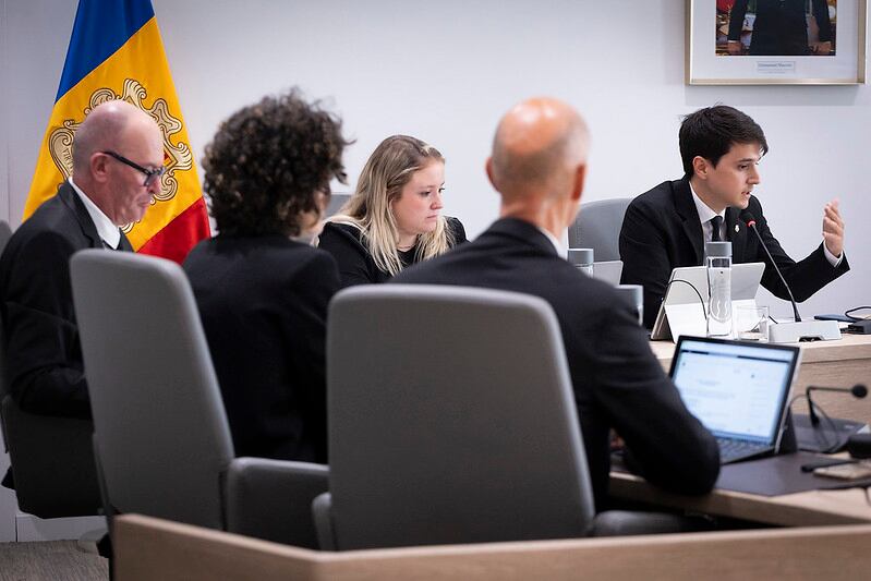 El conseller d’Habitatge, Marc Torrent, durant la sessió de Consell de Comú d'Andorra la Vella