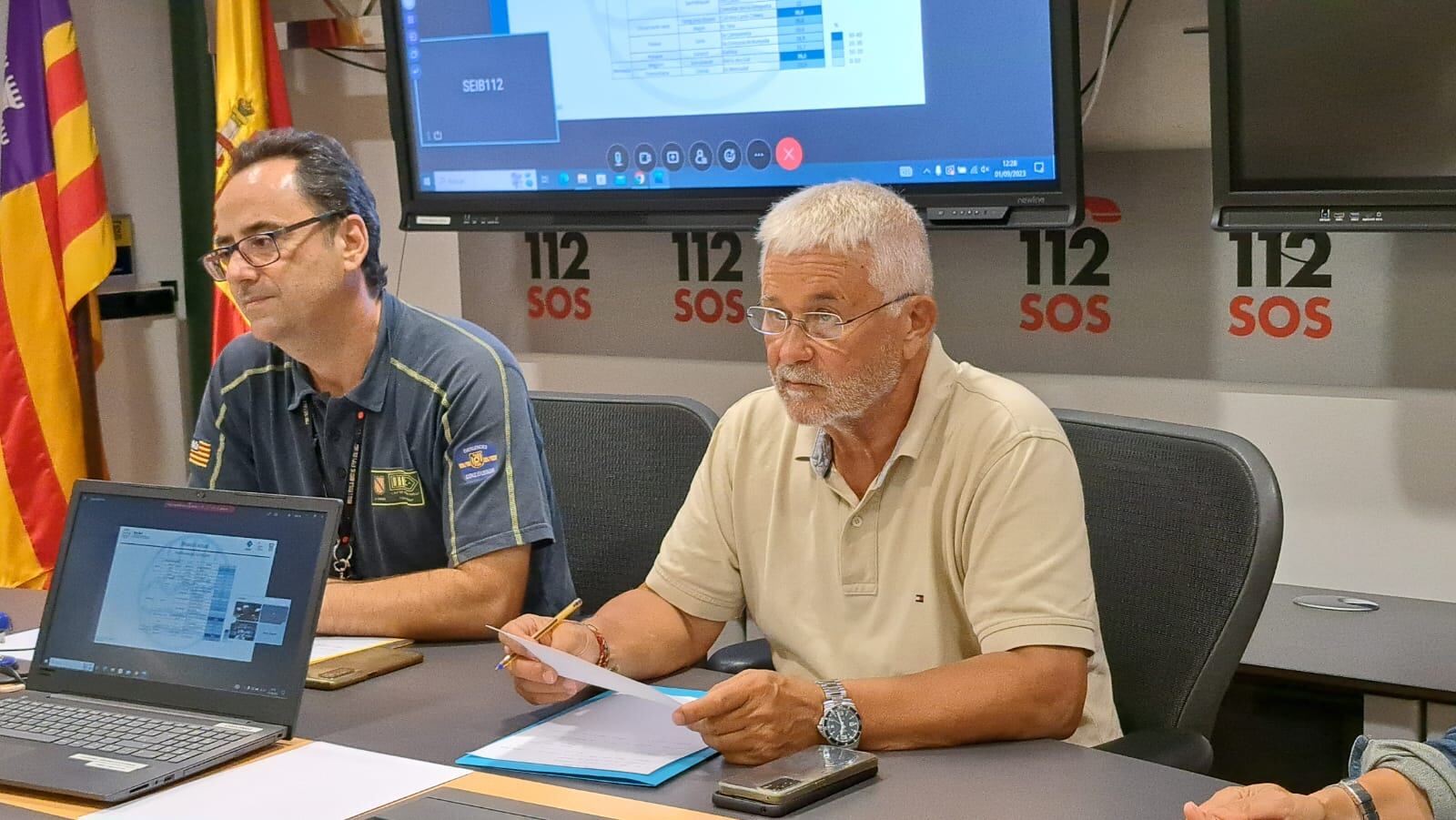 Un momento durante la reunión de coordinación