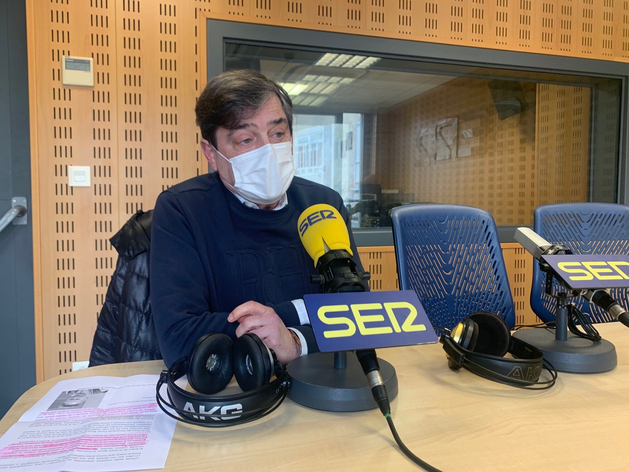 José María Viteri, durante la entrevista en los estudios de Radio Valladolid