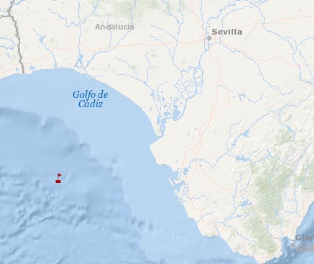 Localización del naufragio