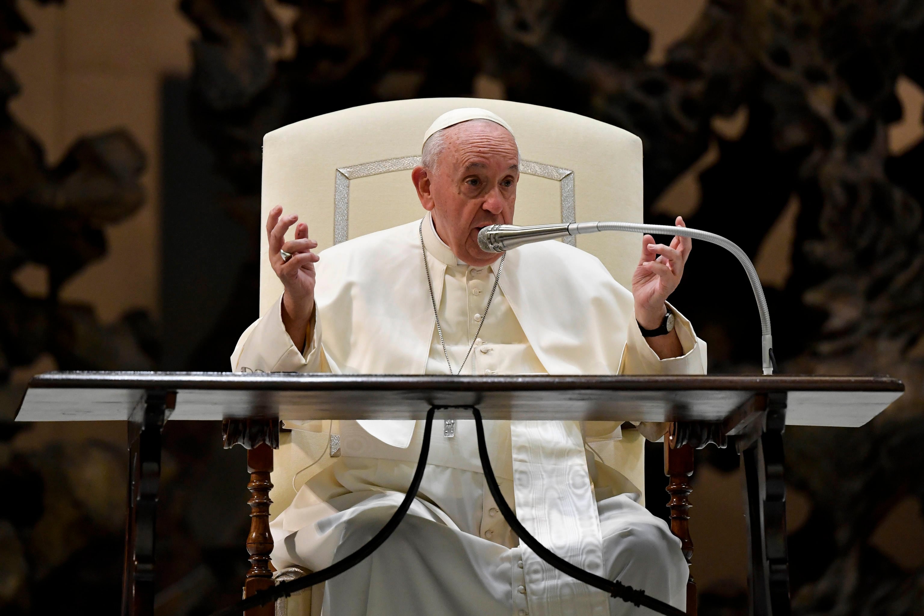 El papa Francisco durante un seminario el pasado 24 de octubre en Roma.