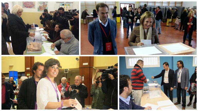 Votos de algunos de los candidatos en la provincia de Cádiz