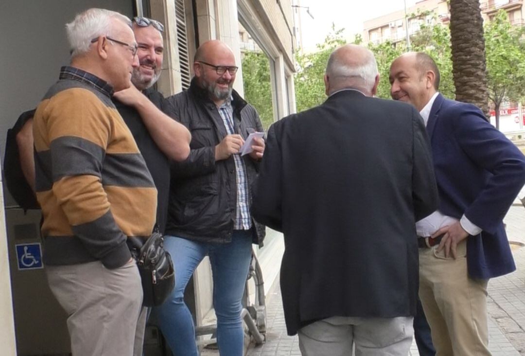 Antonio Rodríguez, José Pérez (de espaldas), Joaquin Martínez y Alejandro Soler en una imagen de archivo 