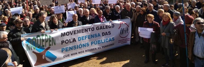 Manifestación por las pensiones dignas en Pontevedra