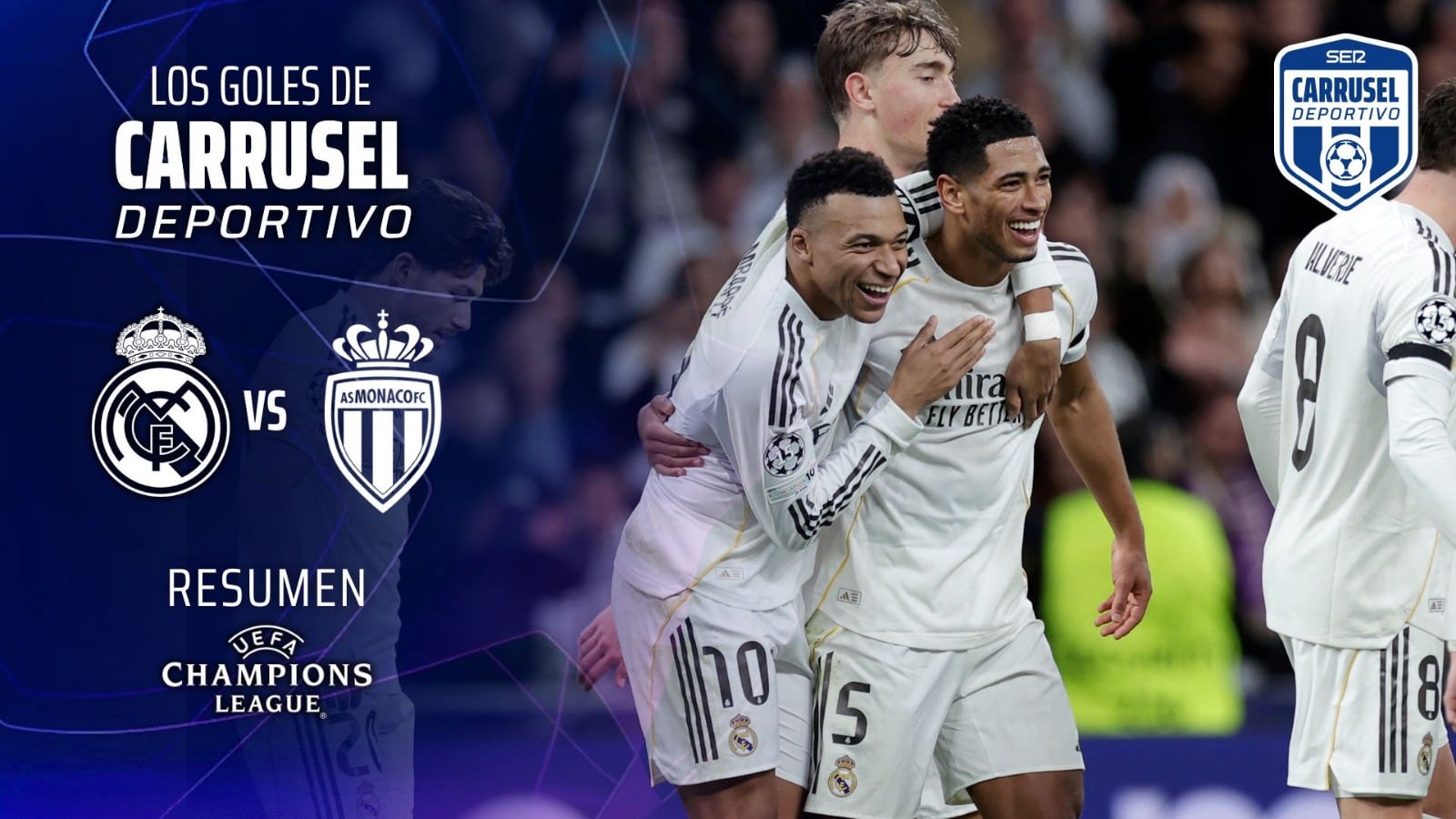 Real Madrid 6-1 AS Mónaco: resumen, resultado y goles del partido de fase liga en la Champions League