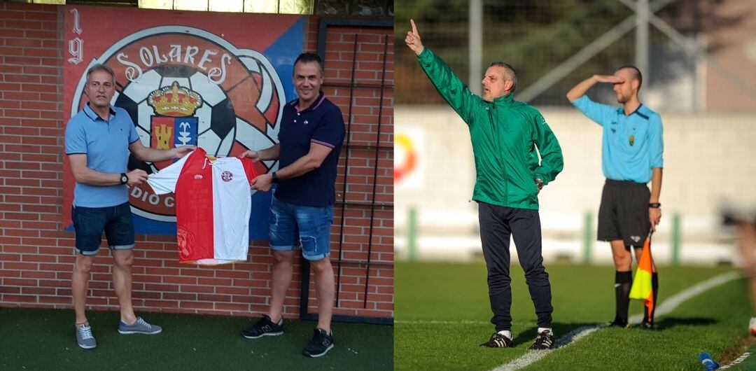 Víctor Gutiérrez en su presentación (izquierda) y Zalo Bustamante dirigiendo al Trope (derecha)