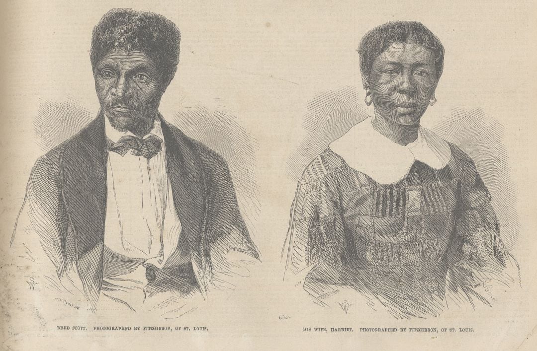 Ilustración de Dred Scott y su mujer