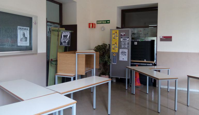 Imatge de com està avui l'entrada al despatx del rector