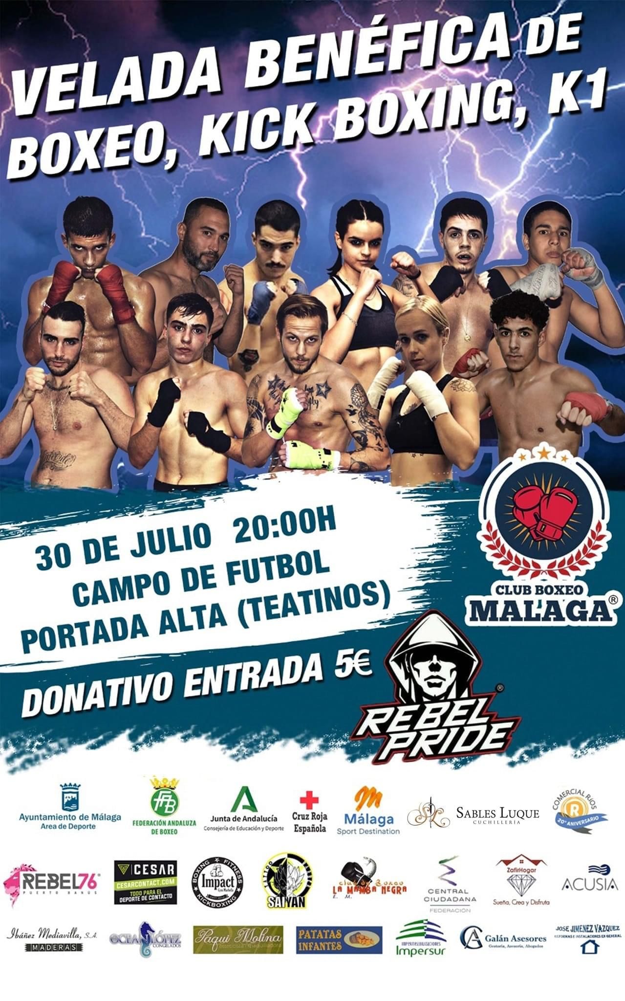 Cartel de la velada de boxeo en Portada Alta