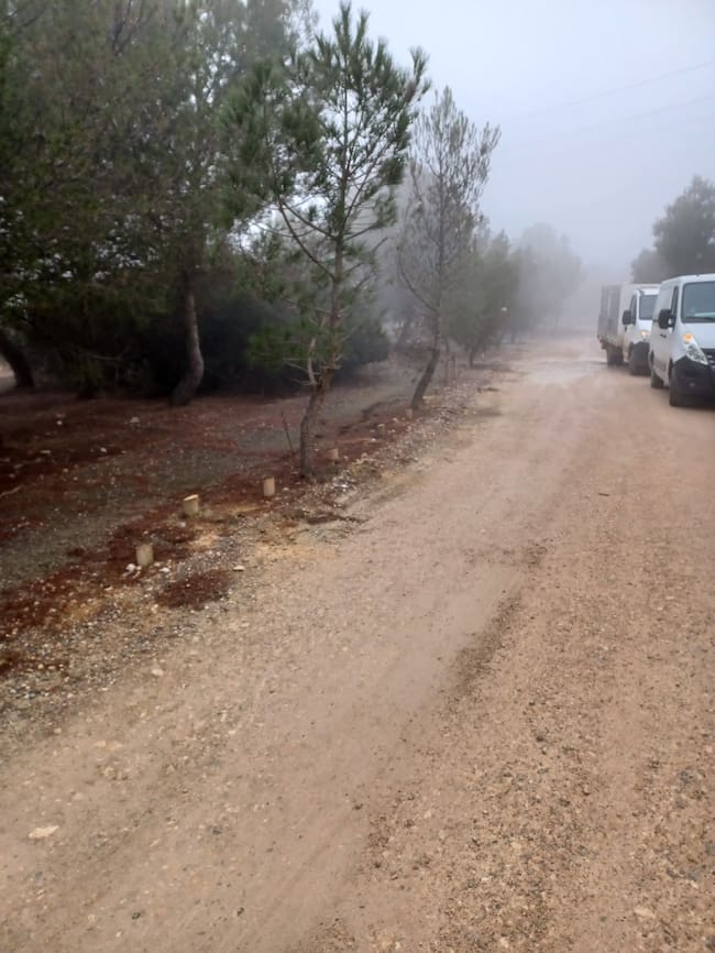 Acto vandálico en el Sierra de San Quílez en Binéfar