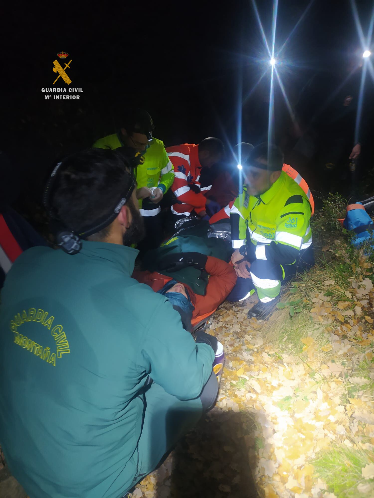 Rescate de un montañero por parte de la Guardia Civil