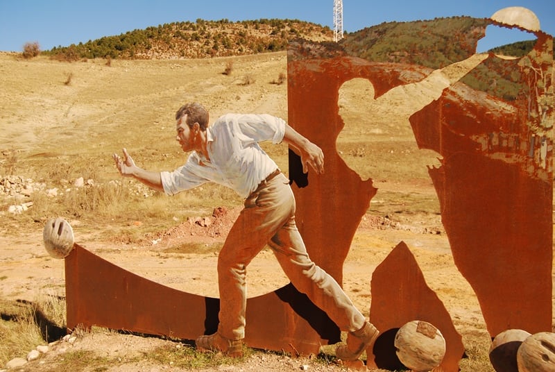 El jugador de bolos en Valdemeca (Cuenca).