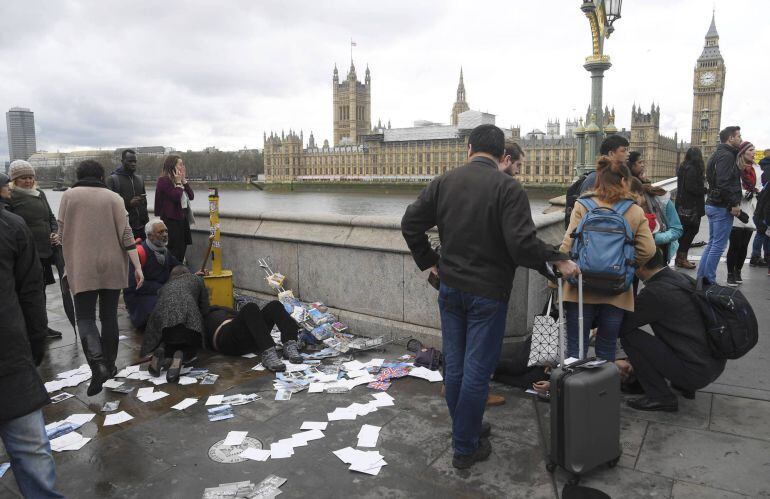 Varios heridos en el puente de Westminster.