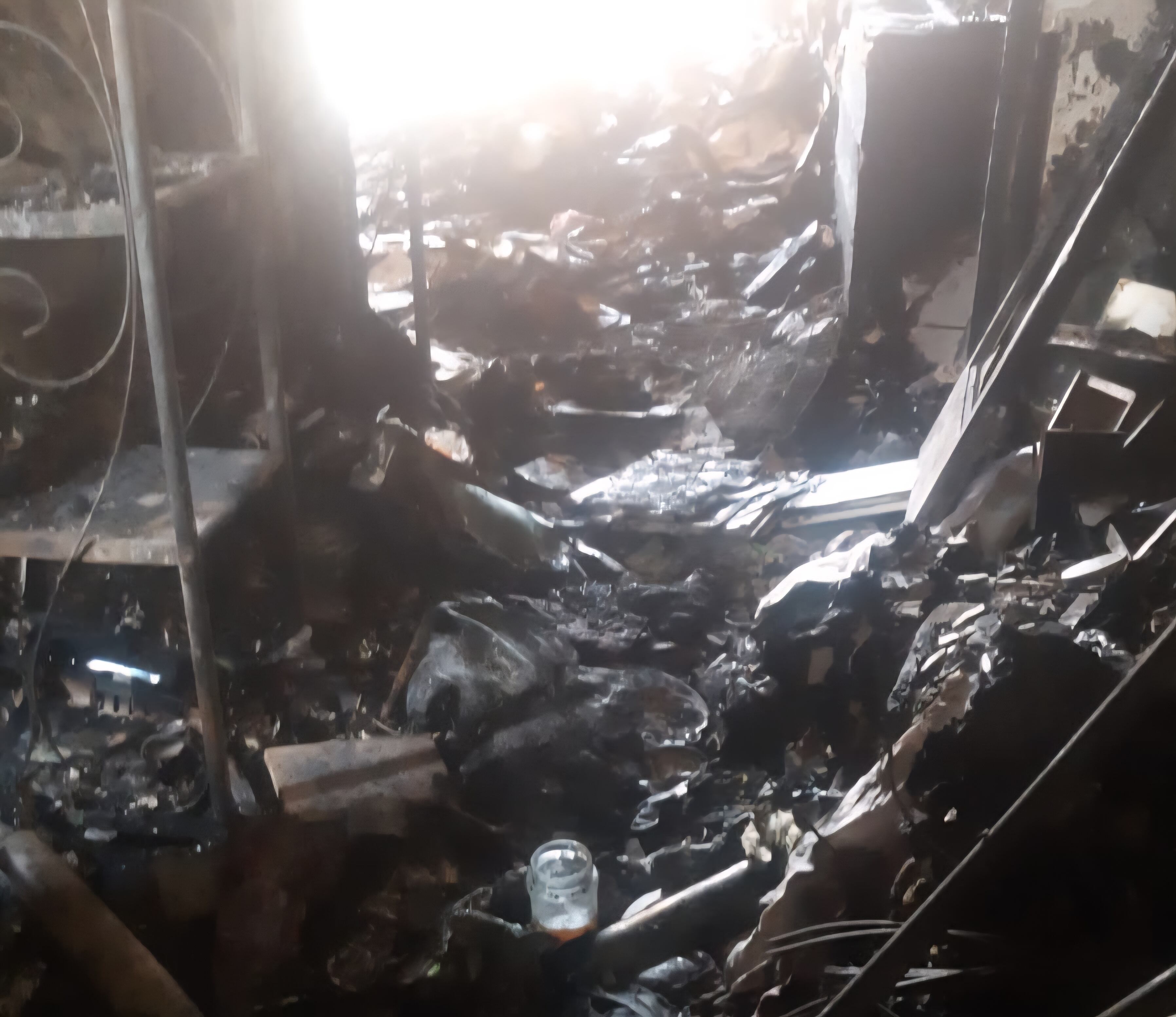 Imagen del estado de la vivienda una semana después del incendio