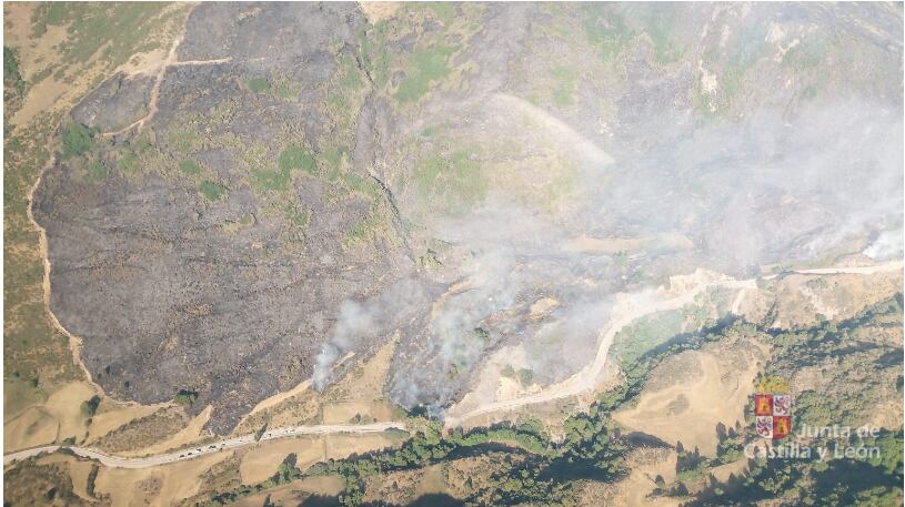 Imagen aérea de la zona arrasada