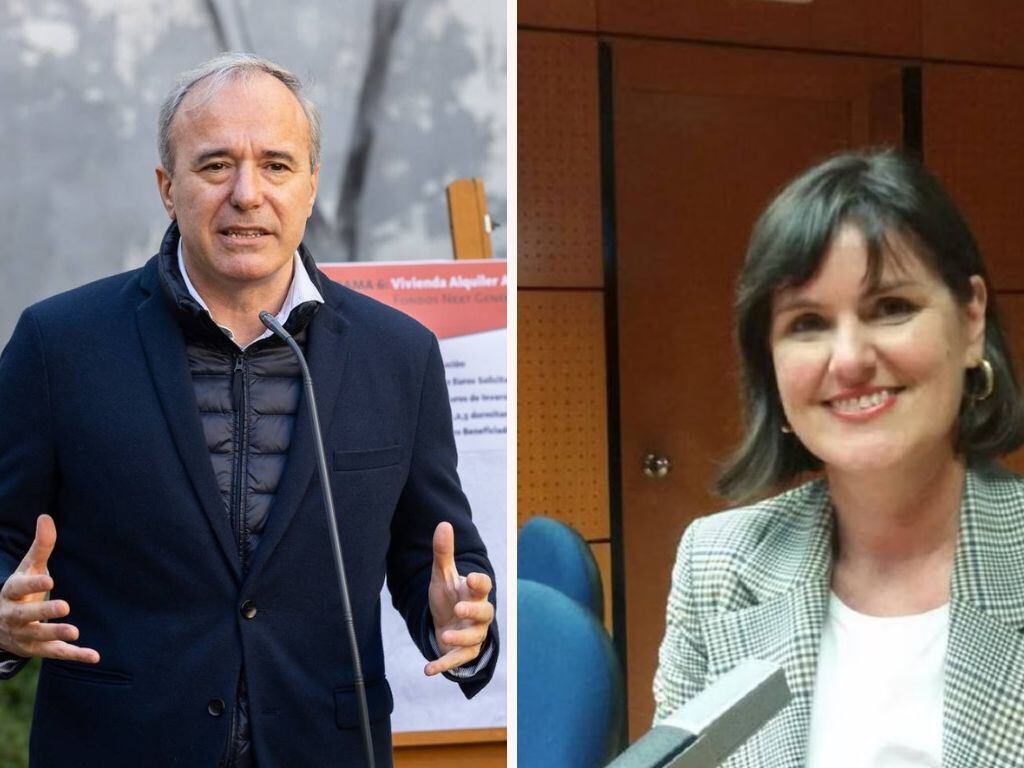 Jorge Azcón (PP) y Elena Allué (Aragoneses, ex-PAR)