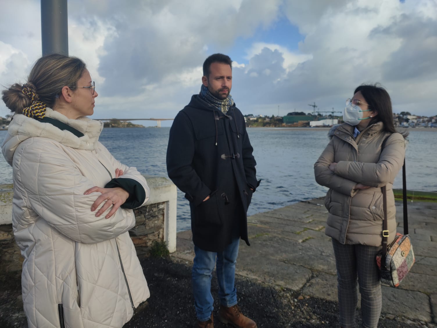 Álvaro Queipo, durante una reciente visita al puerto de Castropol (Archivo)