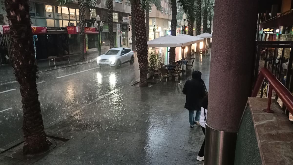 Día de lluvia intensa en la provincia de Alicante