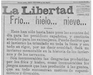 Diario &#039;La Libertad&#039; del 27 de enero de 1891.