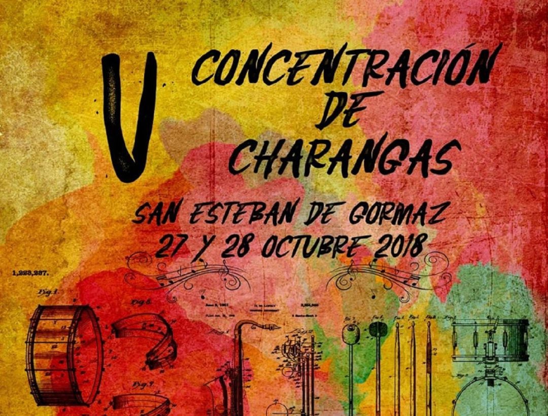 Cartel de la V Concentración de Charangas en San Esteban de Gormaz.