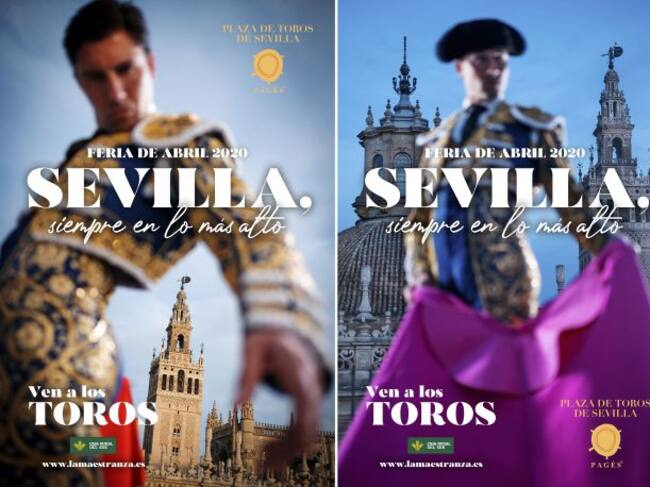 Imágenes de la campaña publicitaria para la temporada taurina en la Real Maestranza