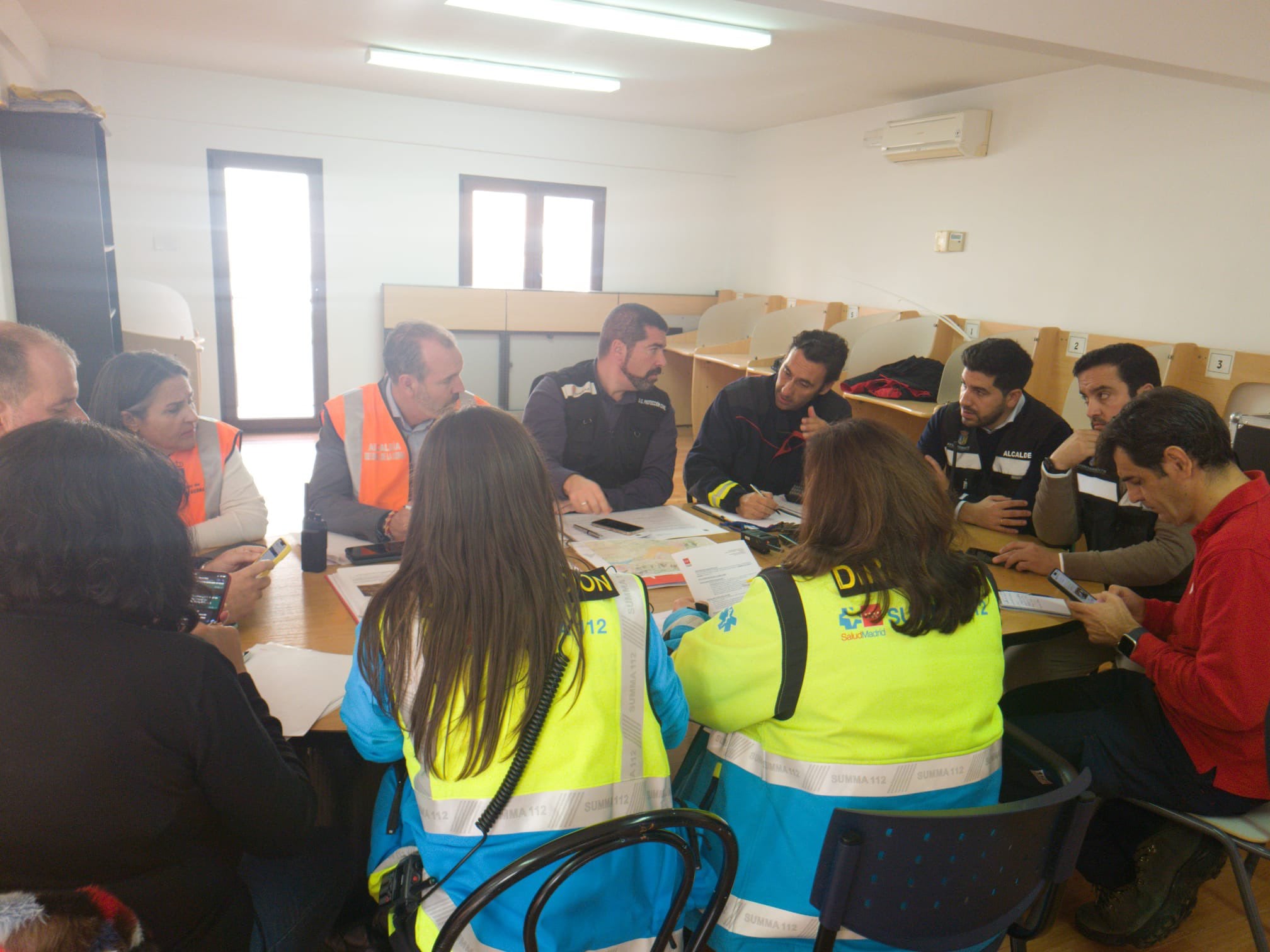 Constituido el Centro de Coordinación Operativa en Becerril de la Sierra para el simulacro de rotura de la presa de Navacerrada