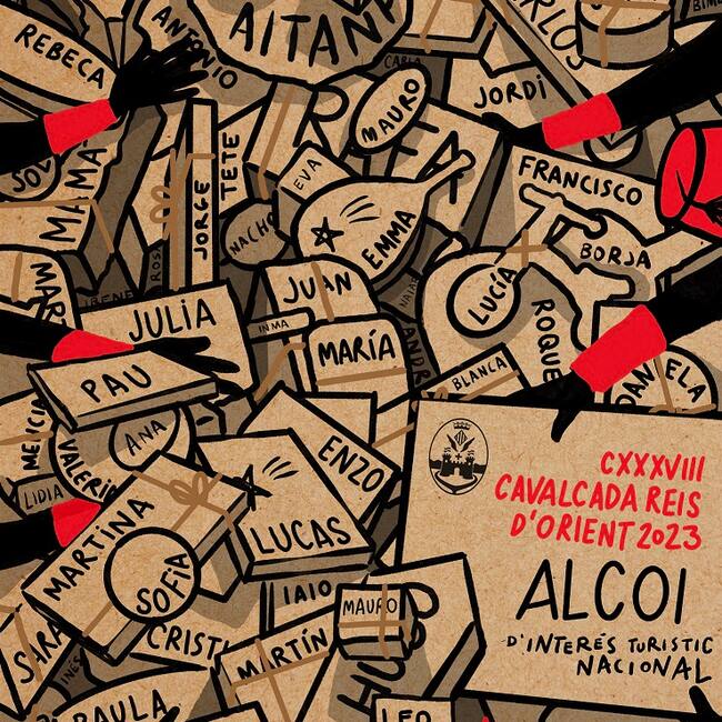 Cartel CXXXVII Cabalgata de Reyes Magos de Alcoy de Beca Jover
