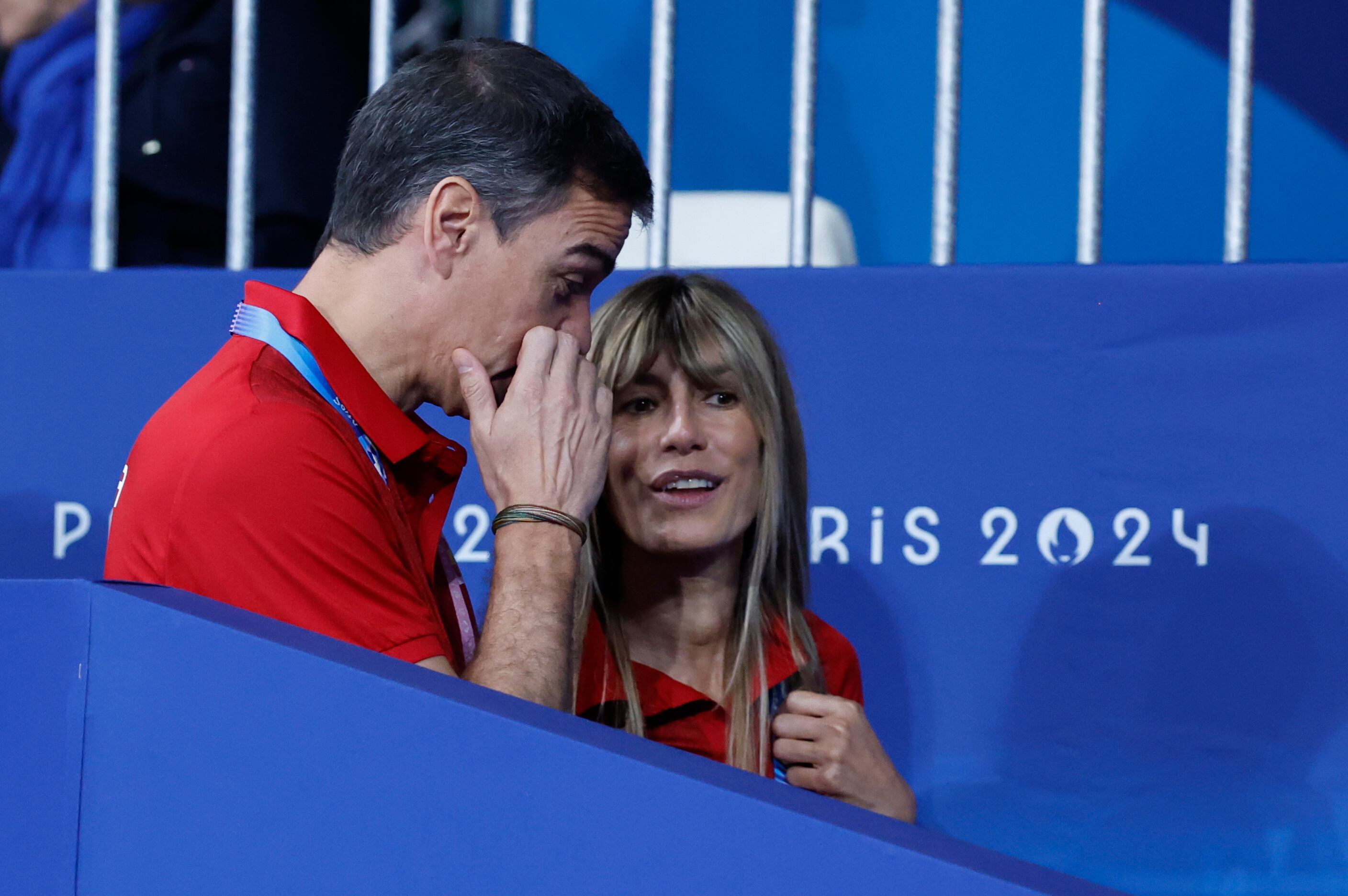 El presidente del Gobierno, Pedro Sánchez), junto a su mujer Begoña Gómez este fin de semana en los Juegos Olímpicos París 2024. EFE/ Chema Moya