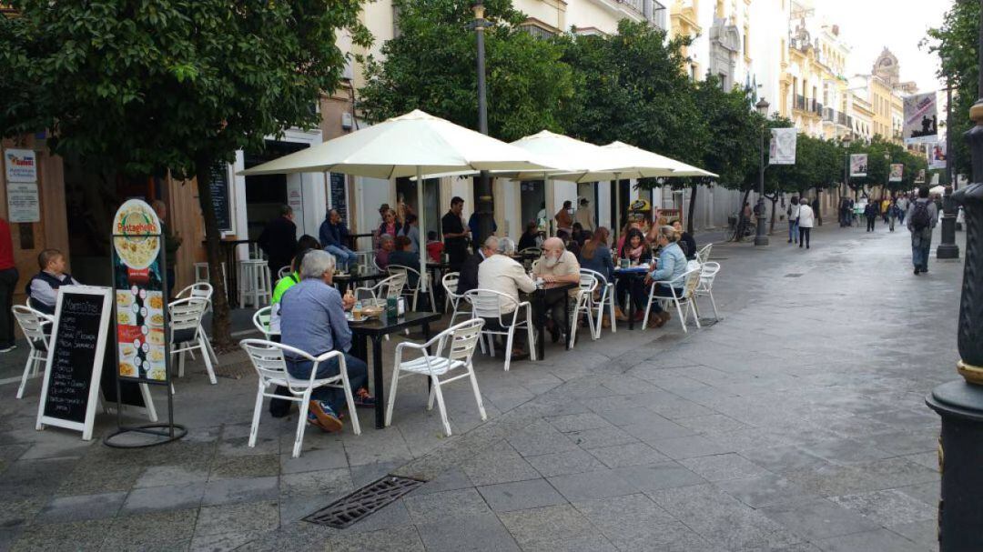 Terrazas en el centro de Jerez