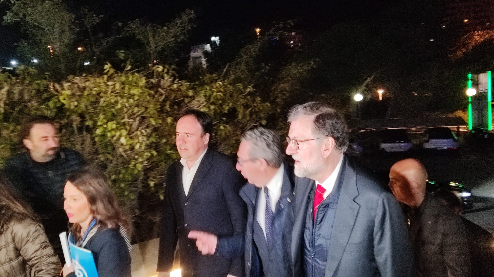 Mariano Rajoy llegando al acto de presentación de Barcala