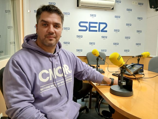 Bruno durante la entrevista en el estudio de Ser Ávila